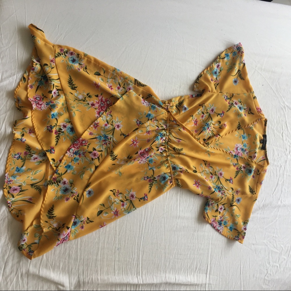 Shinestar floral yellow dress size small